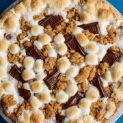 Overhead view of S'mores Pie