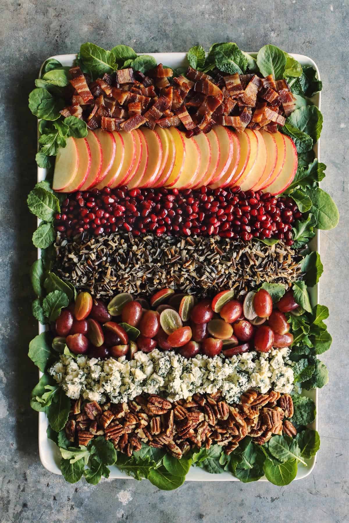 Holiday Wild Rice Salad on a large pan