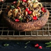 pinterest image of a Stuffed Portobello Mushroom