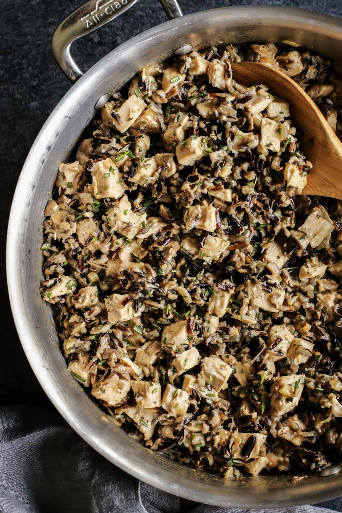 wild rice and turkey filling