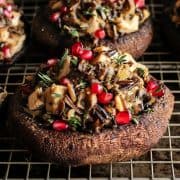 Turkey Wild Rice Stuffed Portobello Mushrooms