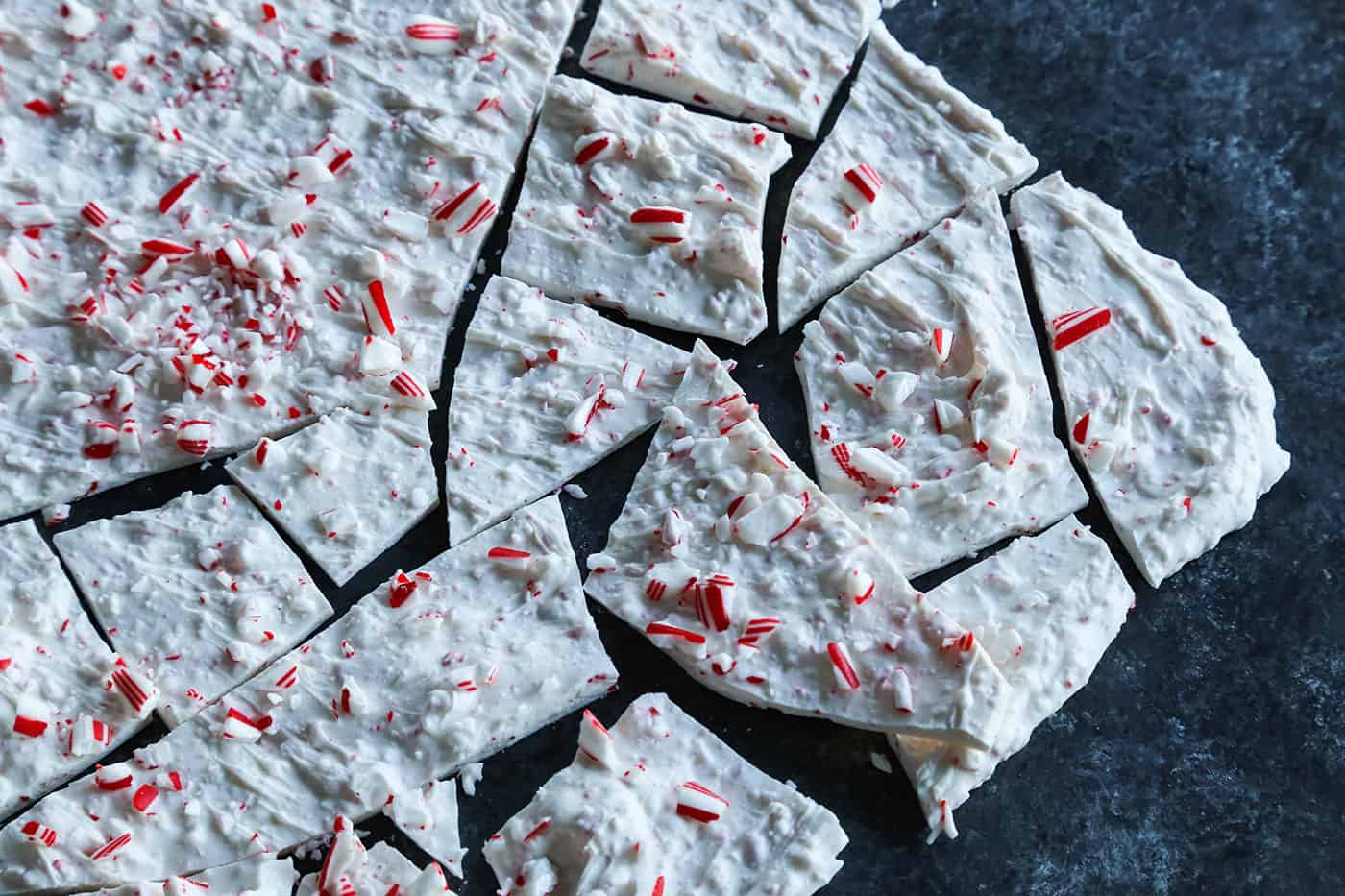 Cracked peppermint bark