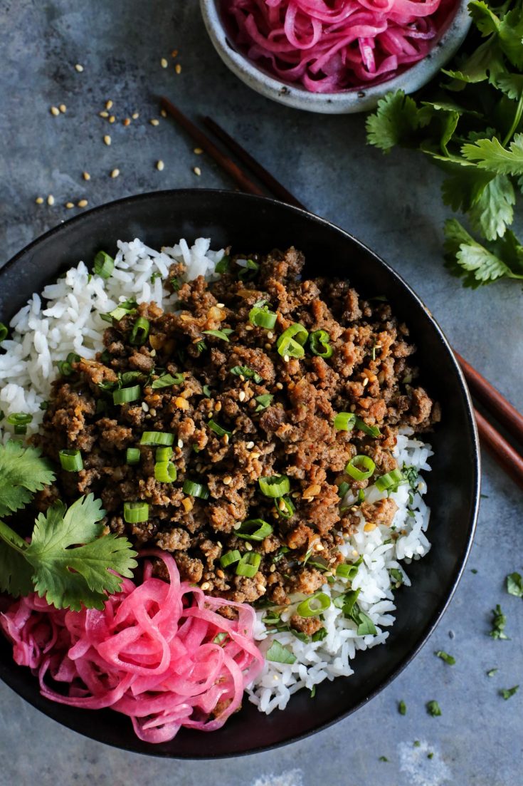 Easy Korean Ground Beef Bowl A Farmgirl's Dabbles