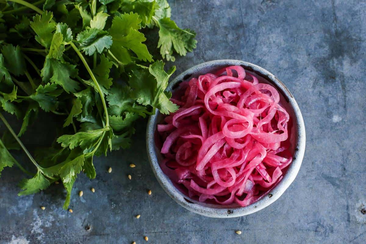 pickled red onions