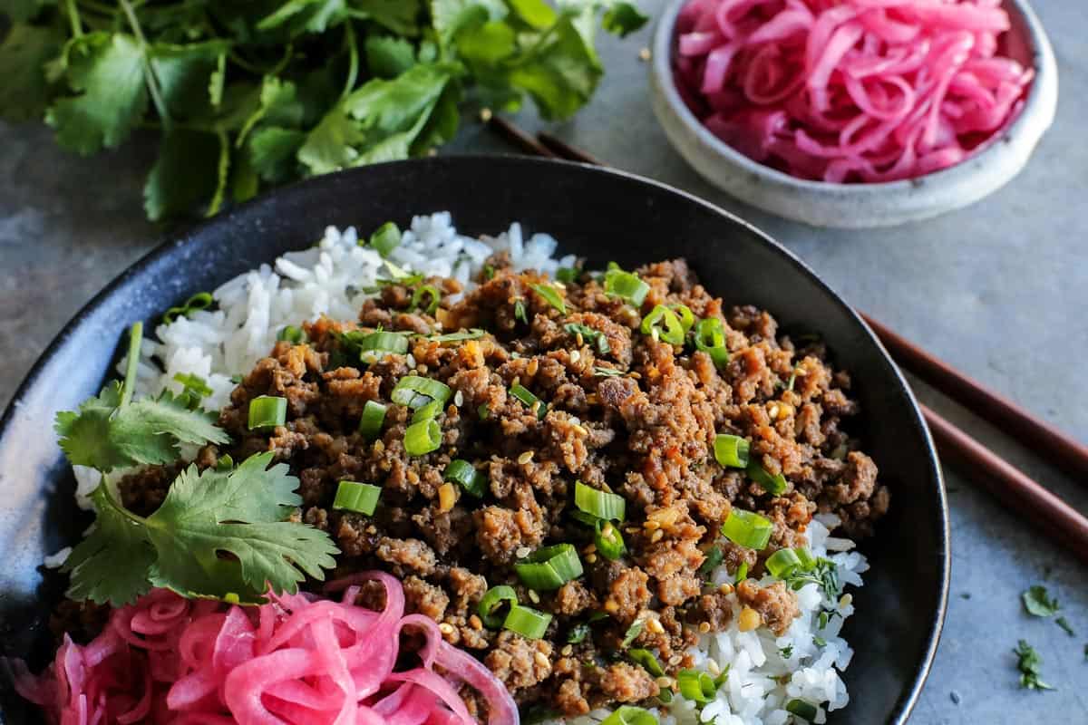 Korean beef and rice