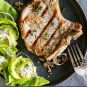 pinterest image of Easy Grilled Pork Chops