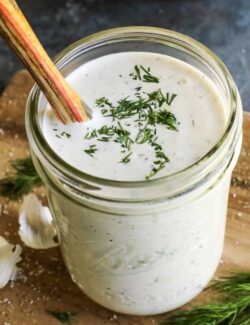 Homemade buttermilk ranch dressing