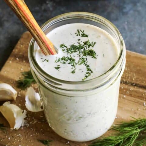 Homemade buttermilk ranch dressing