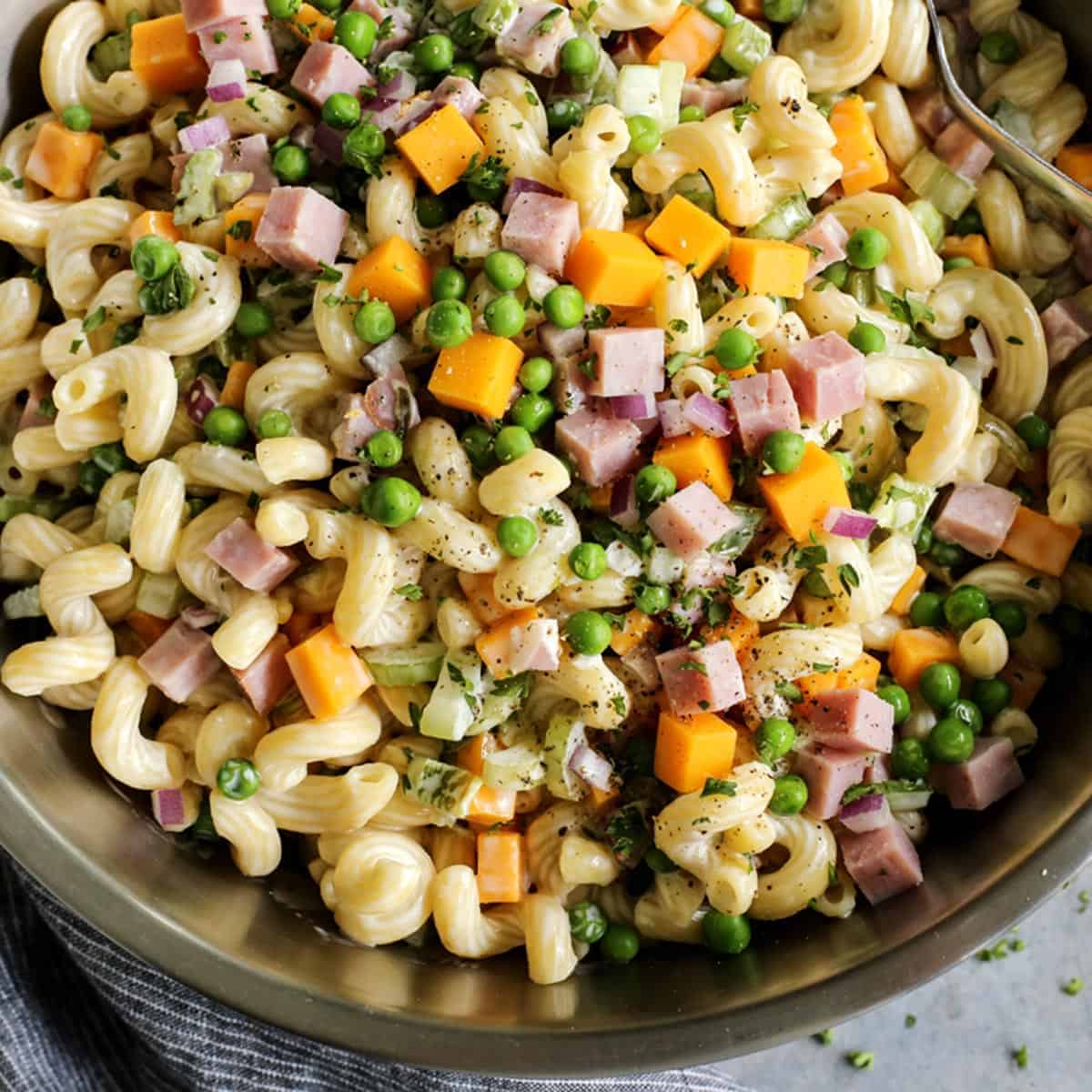 Macaroni Salad With Ham And Cheese A