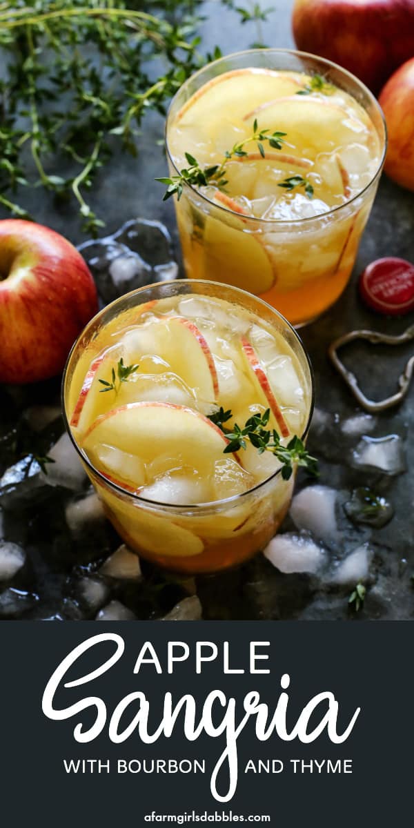 pinterest image of apple sangria