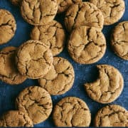 pinterest image of chewy ginger molasses cookies
