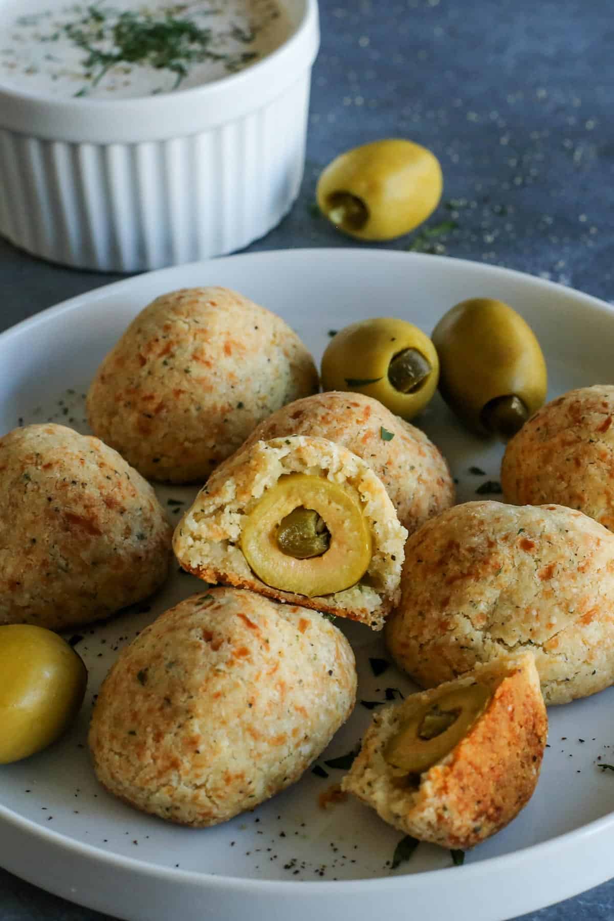 Olive Cheese Balls easy baked recipe • A Farmgirl's Dabbles