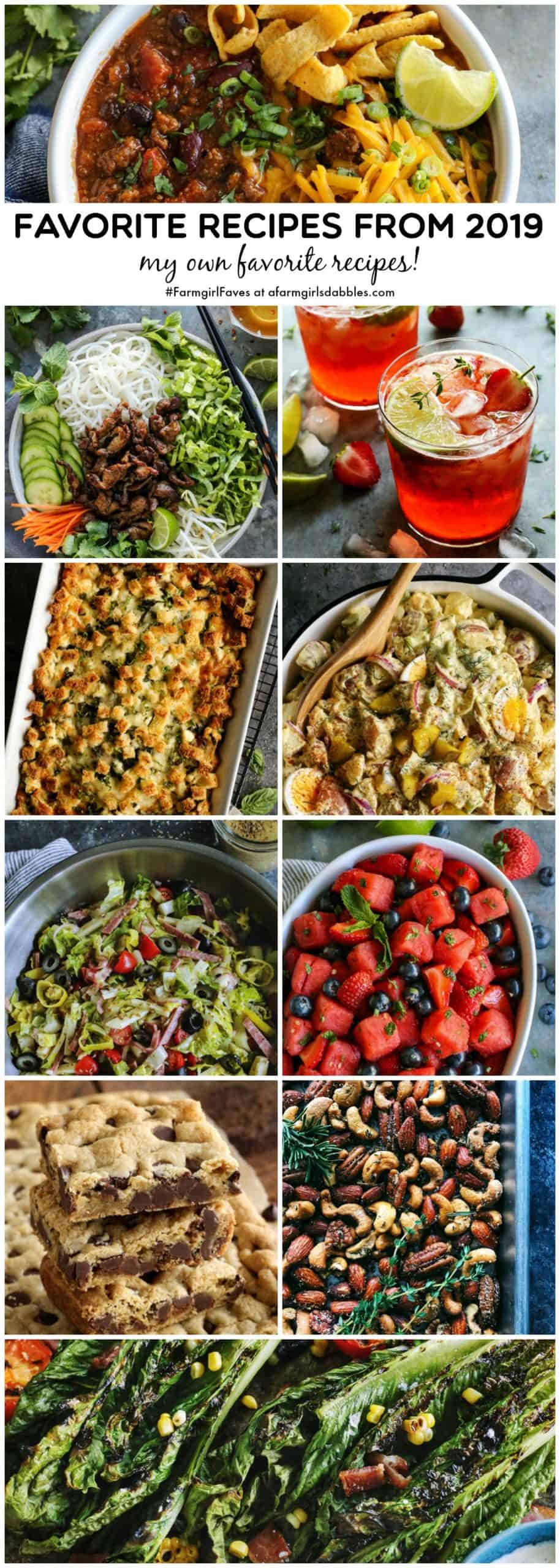 a collage of my own favorite recipes from 2019