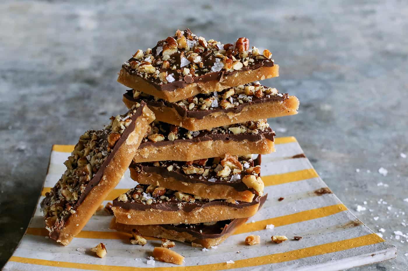 A stack of toffee butter crunch