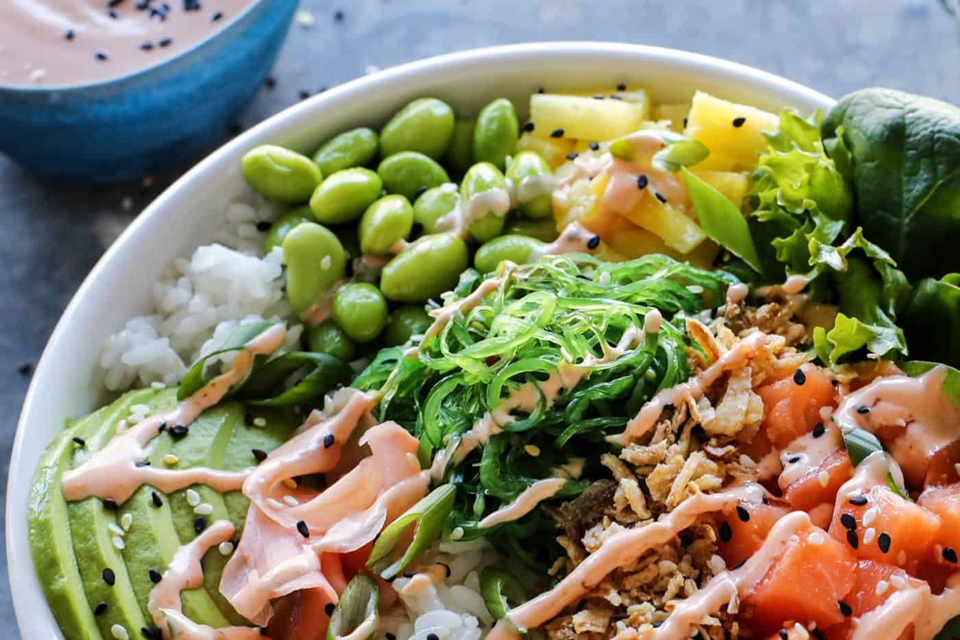 Hawaiian Poke Bowl Recipe with Spicy Aioli