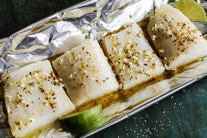 cod in a foil packet