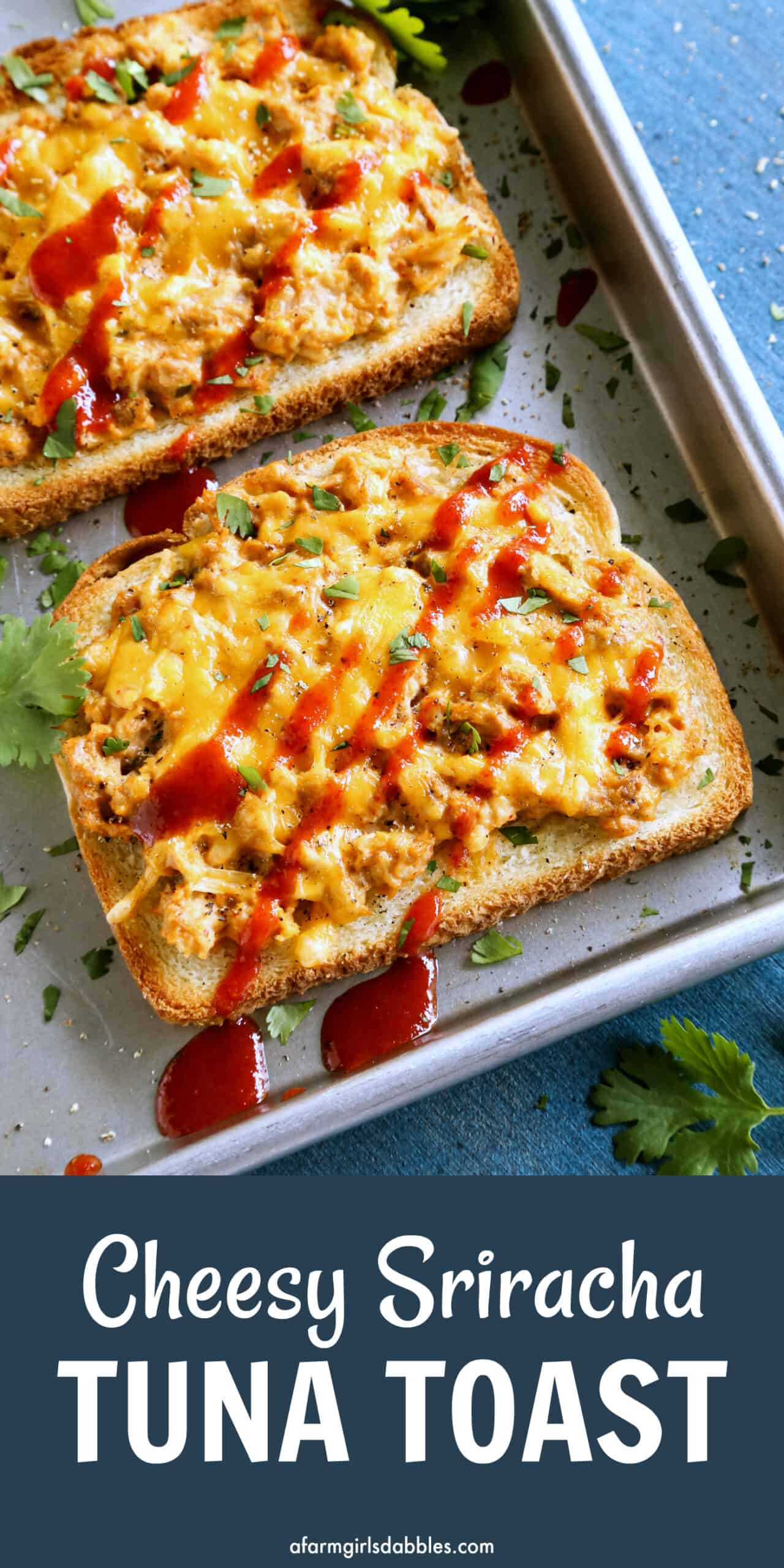 Cheesy Sriracha Tuna Toasts • a farmgirl's dabbles
