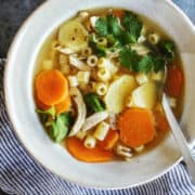 Pinterest image for Ginger Chicken Soup