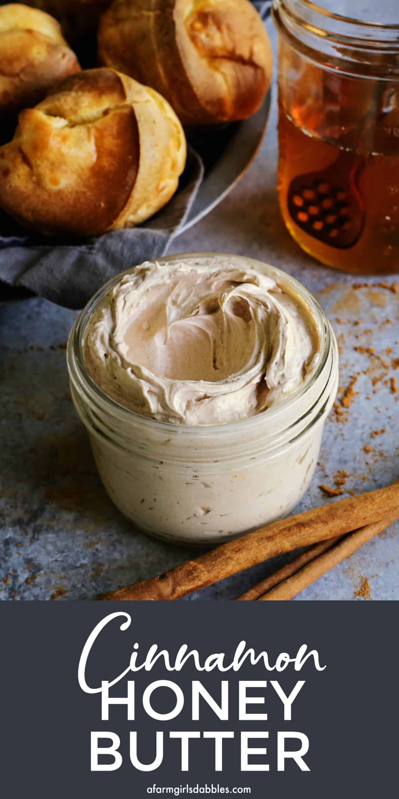 Pinterest image for cinnamon honey butter