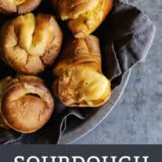 Pinterest image for sourdough popovers