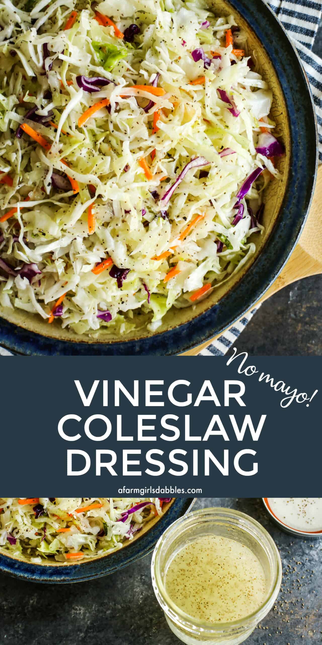 Sweet Onion Coleslaw with Homemade Dressing | a farmgirl's dabbles