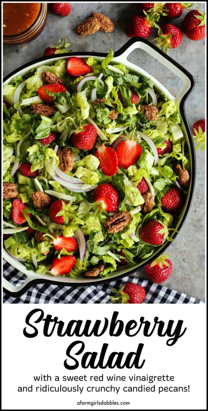 Pinterest image of strawberry salad