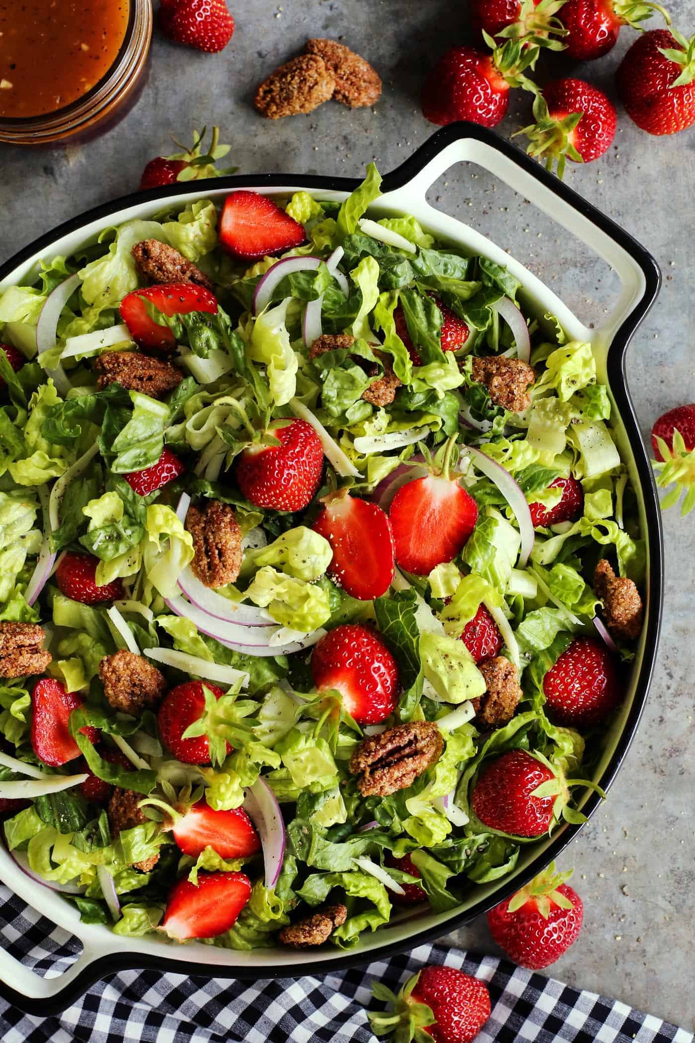 Strawberry Salad with Red Wine Vinaigrette A Farmgirl's Dabbles