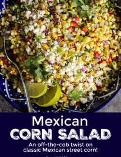 Pinterest image of Mexican corn salad