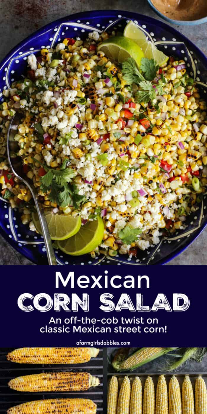 Pinterest image of Mexican corn salad