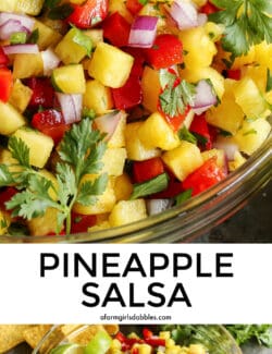 Pinterest image for pineapple salsa