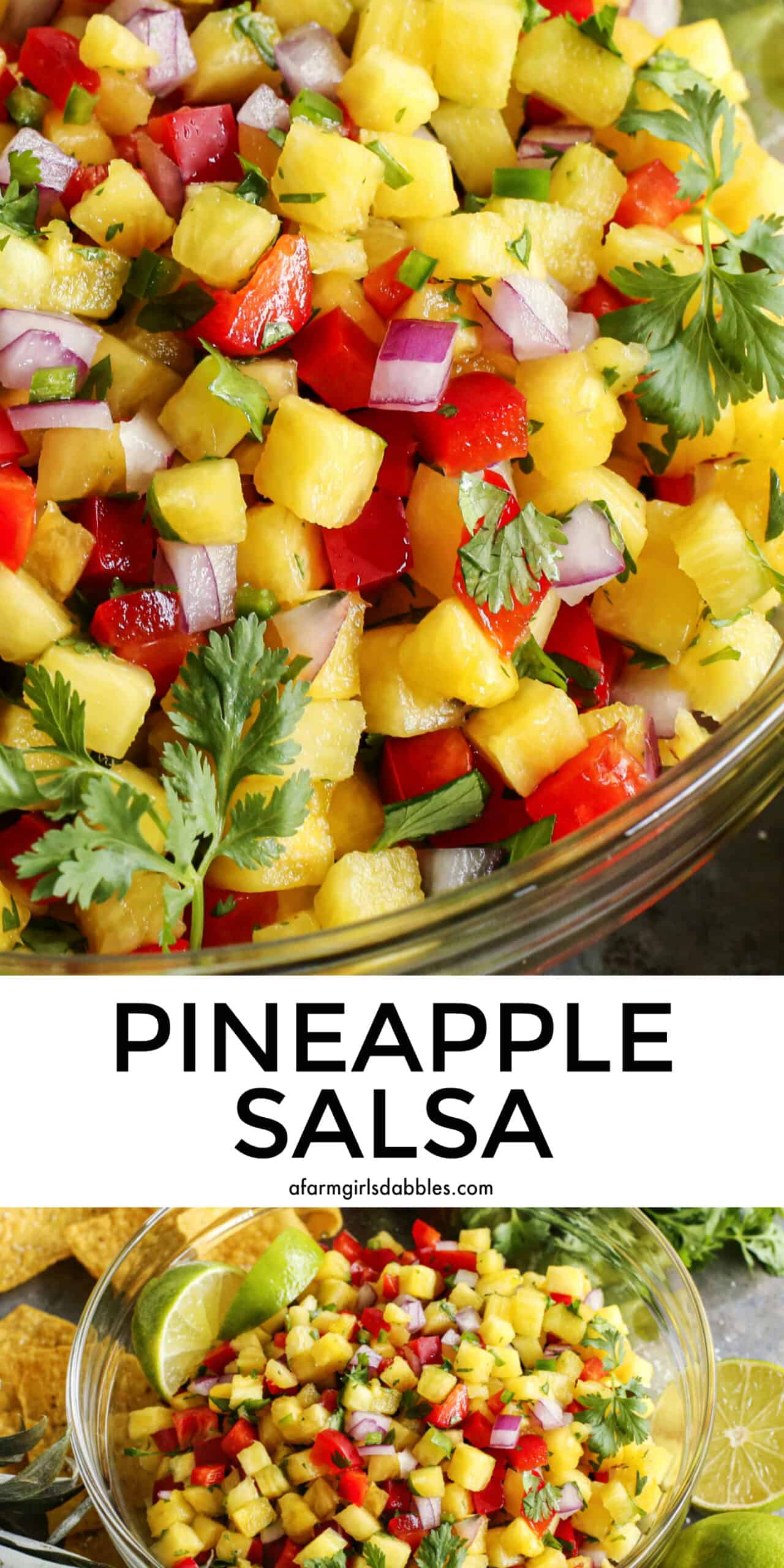 Pinterest image for pineapple salsa