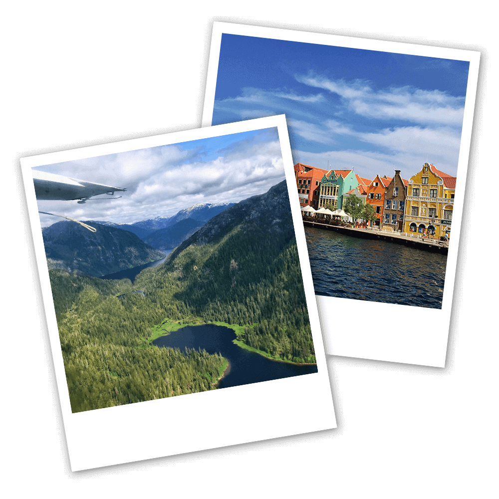 Travel Polaroids, Alaska and Curacao