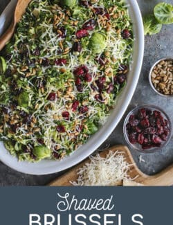 Pinterest image for Shaved Brussels Sprouts Salad