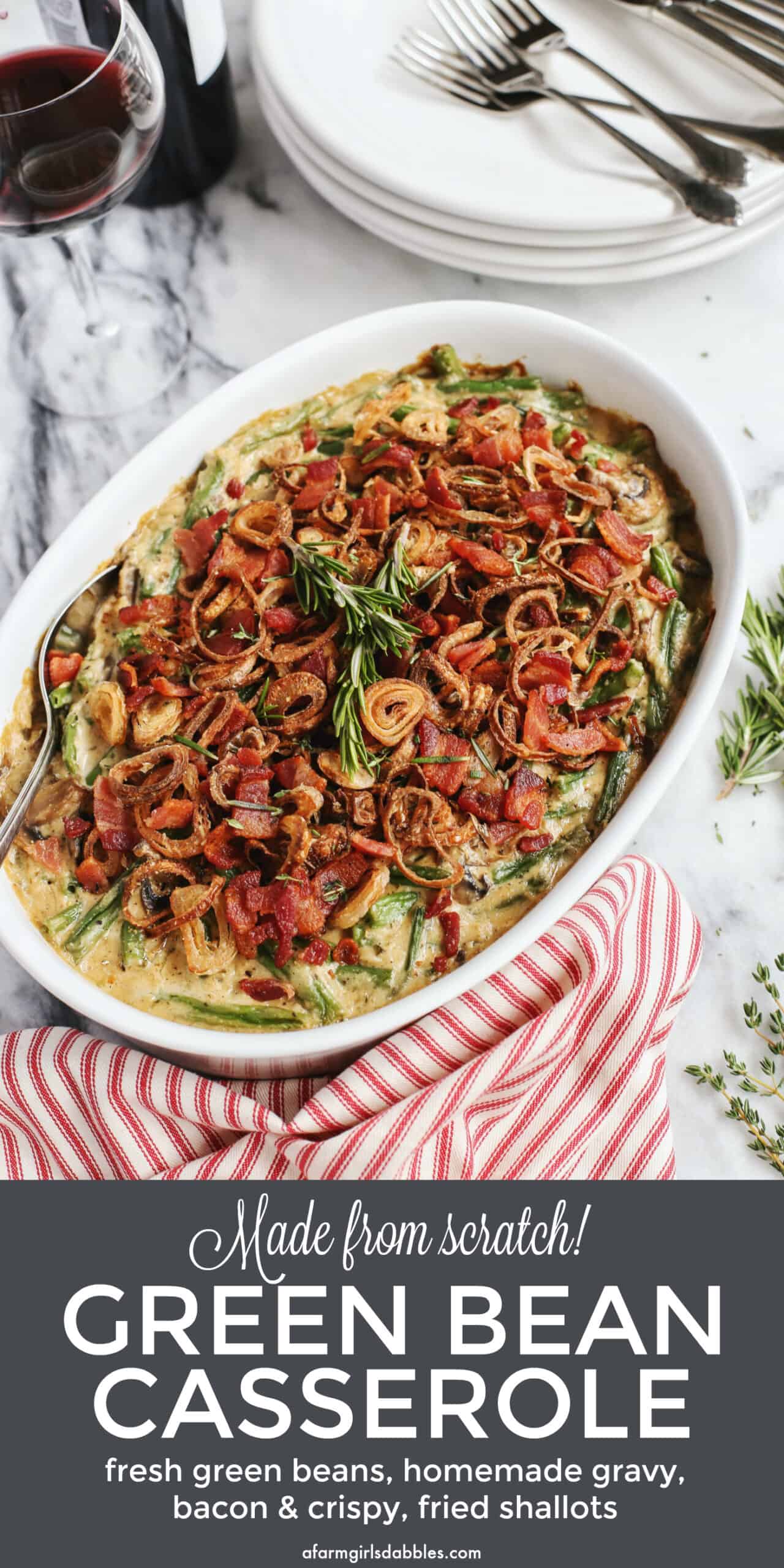 Pinterest image for Green Bean Casserole