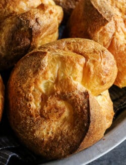 close-up of popovers