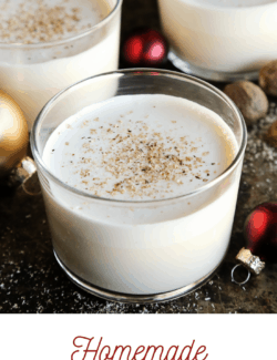 Pinterest image for homemade eggnog