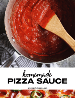 Pinterest image for homemade pizza sauce