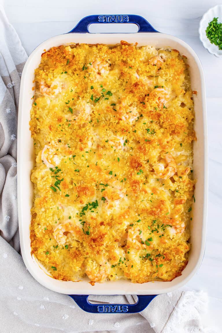 Easy Baked Shrimp Mac and Cheese A Farmgirl's Dabbles