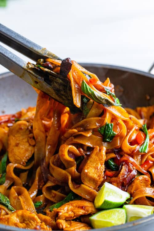 Easy Thai Drunken Noodles (Pad Kee Mao) Better Than Takeout!