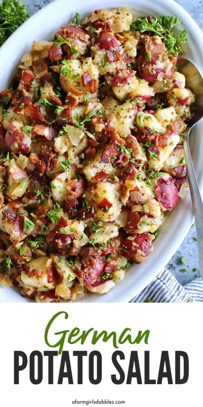 Pinterest image for German potato salad