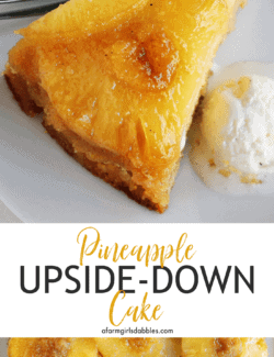 Pinterest image for pineapple upside-down cake