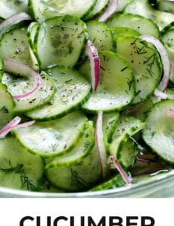 Pinterest image for cucumber salad with vinegar