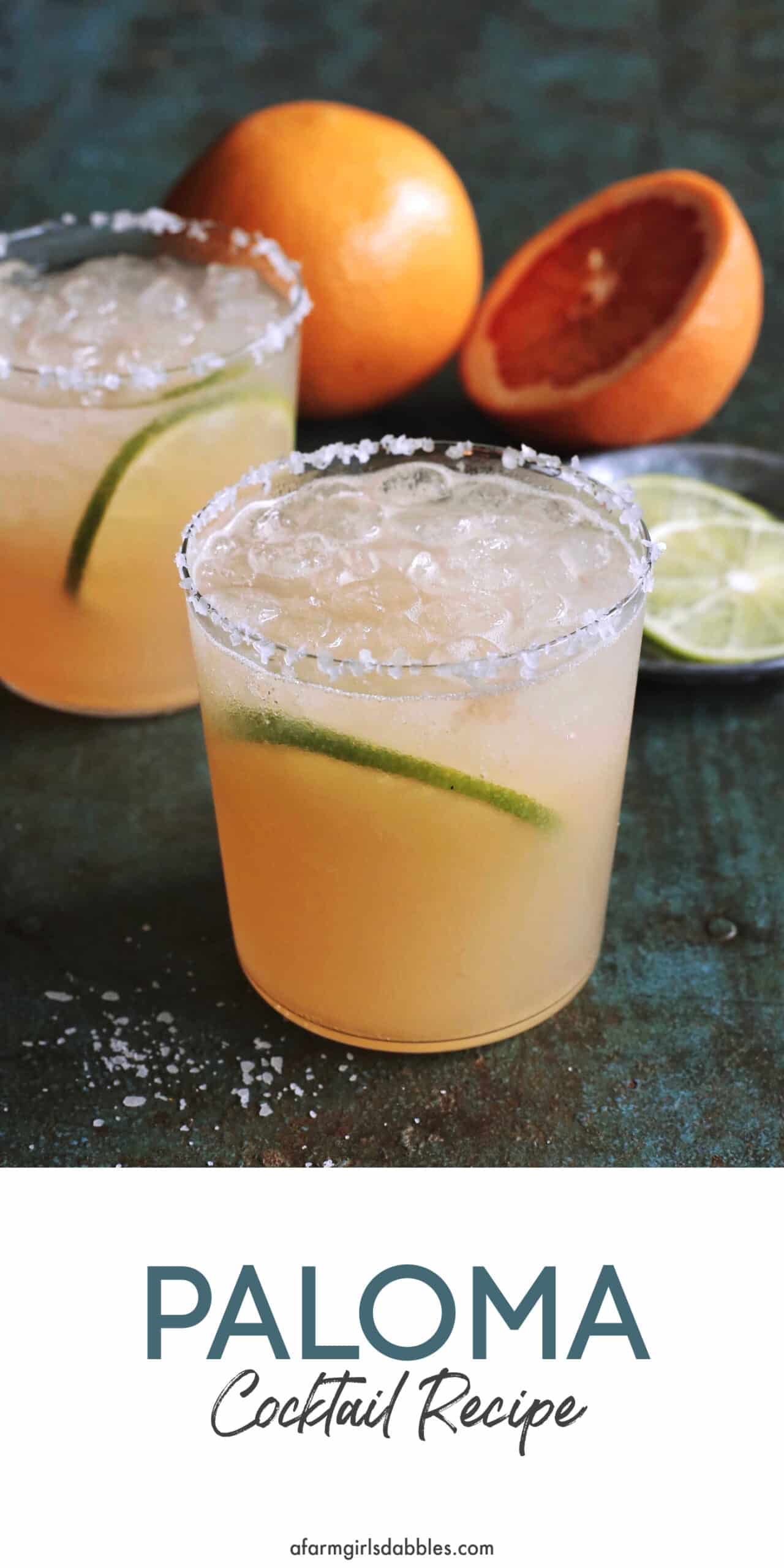 Pinterest image for Paloma Cocktail Recipe