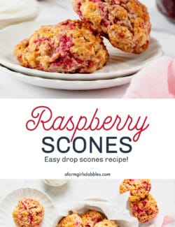 Pinterest image for raspberry scones