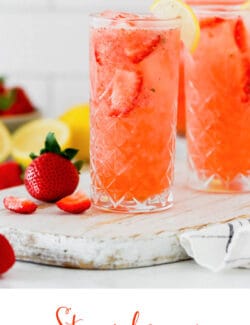 Pinterest image for Strawberry Lemonade