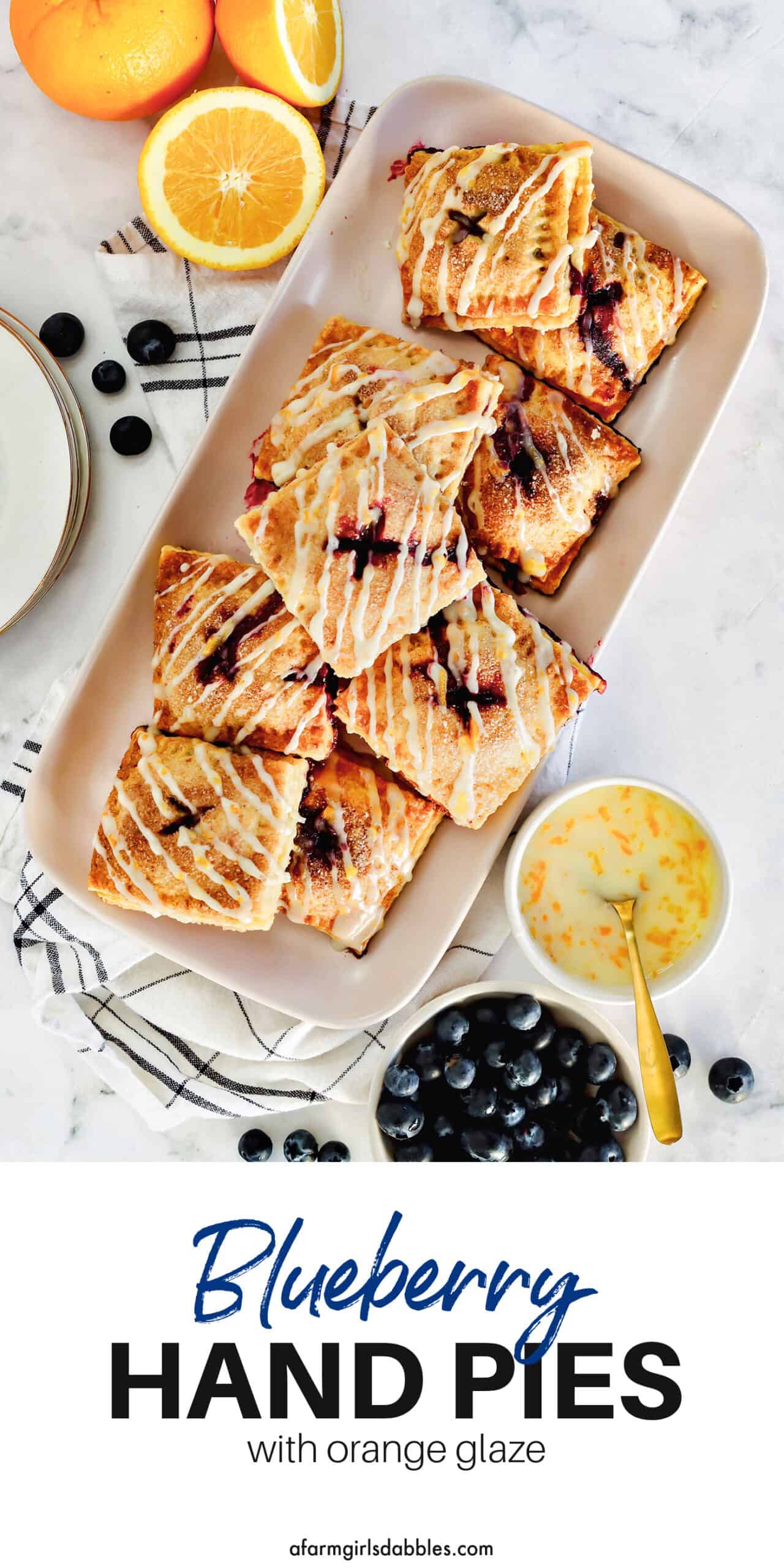 Pinterest image for blueberry hand pies