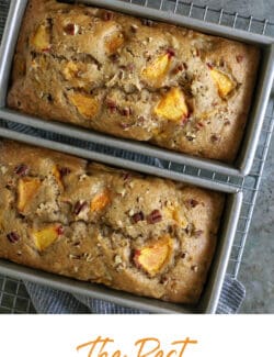 Pinterest image for peach bread