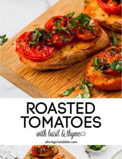 Pinterest image for roasted tomatoes