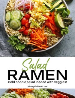 Pinterest image for Salad Ramen