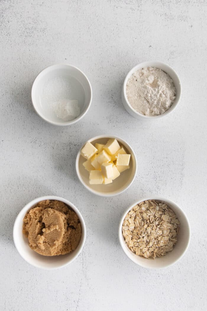 ingredients for the brown sugar streusel